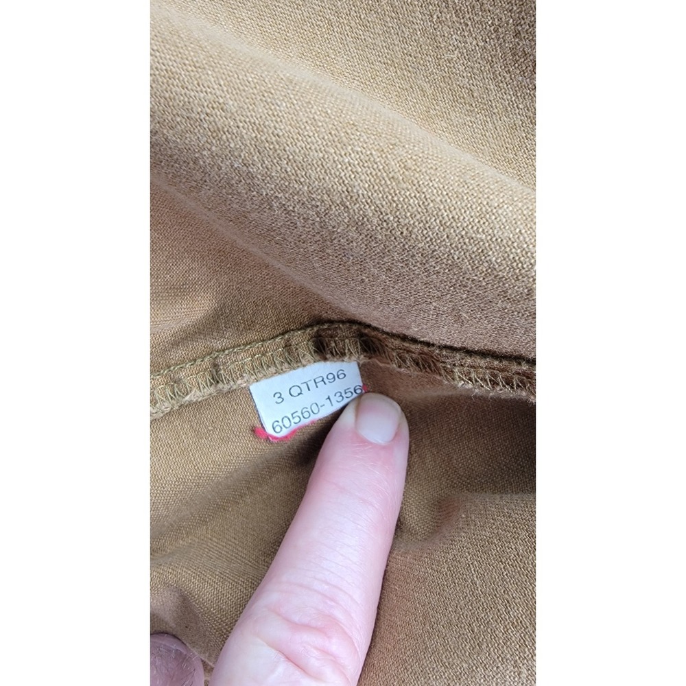 Vintage 90s Levi's Men's Red Tab Duck Canvas Long Sleeve Work Shirt Brown Medium - Picture 14 of 16